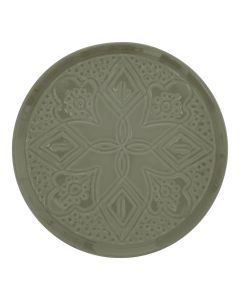 Pjatë ëmbëlsire Sienna, qeramike, jeshile, Dia. 20x2 cm