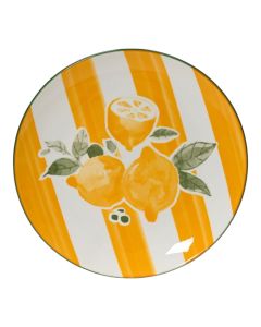 Pjatë servirje me dizenjo portokall, porcelan, ngjyra të ndryshme, Dia. 19.2 x H 2 cm