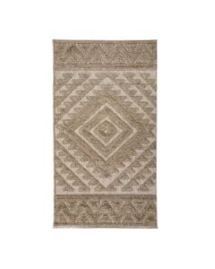 Lemans rug, polypropylene/frieze, dark beige, 80x150 cm