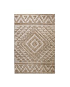 Lemans carpet, polypropylene/frieze, dark beige, 133x190 cm