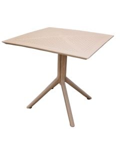 Tavoline plastike, Amanda, 80x80xH74 cm, ngjyre cappuccino