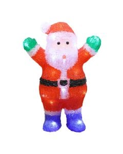 Decorative Santa with light, Acrylic, red color, cold light, 35 cm