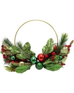 Decorative wreath, PE, green