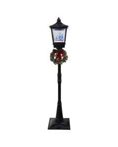 Christmas snow lantern, red with black, H184 cm