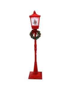 Christmas snow lantern, red with black, H184 cm