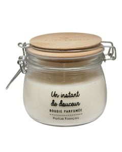 Scented candle, vanilla scent, white color, L11xP10.5xH14 cm