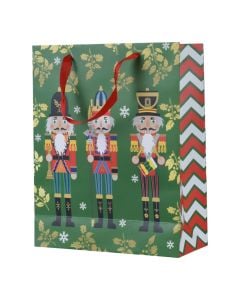 Cante dhuratash me motive Christmas, ngjyre jeshile, L8xW18xH24 cm