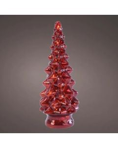Small tree with Micro LED lighting, red color, D12xH29.5 cm, warm lighting