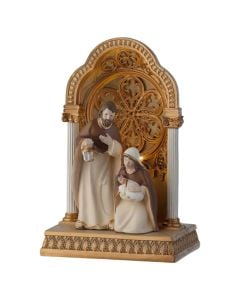 Nativity scene, LED lighting, AAA battery, L15.5-W11-H24cm
