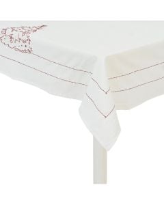 Shtroje per tavoline me motive Christmas, ngjyre e bardhe,L130-W180-H0.15cm