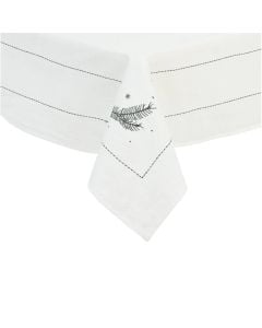 Shtroje per tavoline me motive Christmas, ngjyre e bardhe,L130-W180-H0.15cm