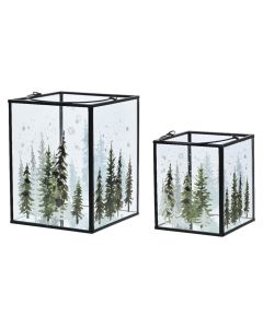 Mbajtese qiriri, qelqi, ngjyre transparente, L13-W13-H17cm