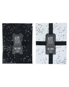 Runner dekorativ, motive Christmas, ngjyre e zeze/e bardhe, L40-W140-H0.1cm