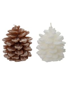Decorative candle, pine cone, various colors, L10.8-W10.8-H13.3cm