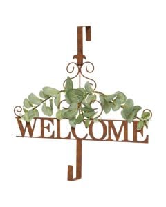 Christmas wreath pendant, metal, L39.5-W39.5-H10cm