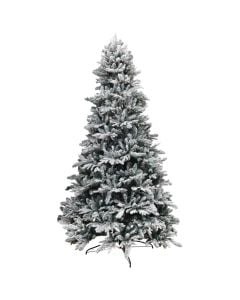 Peme dekoruese per festat e fundvitit, Norway spurce, PE & PVC, ngjyre jeshile me debore, 240 cm, 1849 dege