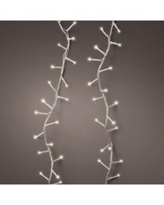 Decorative lighting string, LED, 200L, 10m, all flash, warm color, transparent color cable, 3 m network connection cable, supports 3 connections, IP44