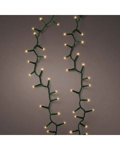 Decorative lighting string, LED, 200L, 10m, all flash, warm color, black cable, 3 m mains connection cable, supports 3 connections, IP44