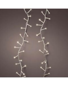 Decorative lighting string, LED, 450L, 22.5m, static, warm color, transparent color cable, 3 m network connection cable, supports 3 connections, IP44