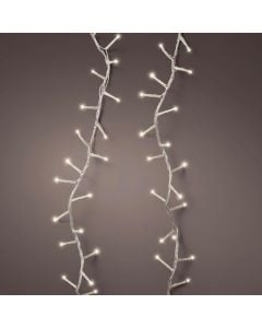 Decorative lighting string, LED, 450L, 22.5m, 8 functions, warm color, transparent color cable, 3 m network connection cable, supports 3 connections, IP44