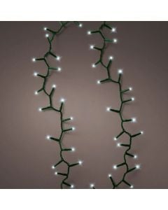 Decorative lighting string, LED, 450L, 22.5m, 8 functions, natural color, black cable, 3 m mains connection cable, supports 3 connections, IP44