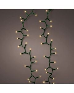 Decorative lighting string, LED, 750L, 37.5m, 8 functions, warm color, black cable, 3 m mains connection cable, supports 3 connections, IP44