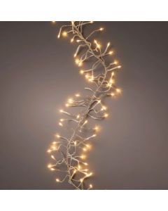 Decorative lighting string, LED, 1128L, 10.5m, static, warm color, transparent color cable, 3 m mains connection cable, IP44
