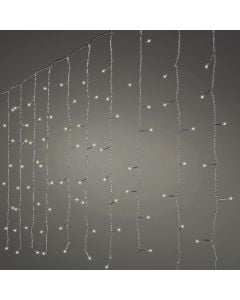 Ndricues perde, LED, 600L, 3x2m, statik, ngjyre e ftohte, 6400 K, kabell ngjyre transparente, 3 m kabell lidhes me rrjetin, suporton 3 lidhje, IP44