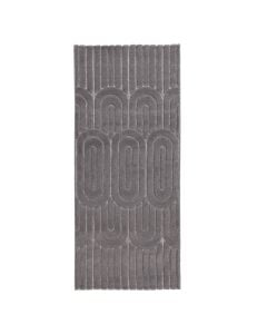 Rug Dolce, 100% polyester, grey/grey, 67x150 cm