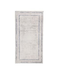 Rug Icon, 100% acrylic/polyester shrink, ivory/blue, 80x150 cm