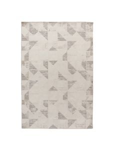 Carpet Elit Plus, shinny polyester, cream/light grey, 160x230 cm