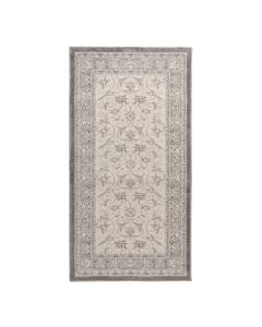 Rug Elit Plus, shinny polyester, cream/light grey, 80x150 cm