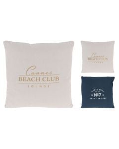 Jastëk dekorativ, pambuk, e bardhë, 45x45 cm