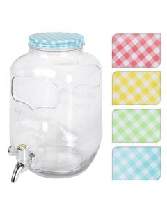 Kavanoz dispencer, qelq, transparente, 18x16x H26 cm