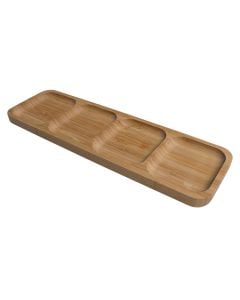 Pjatë antipaste, bambu, kafe, 33 x 10cm