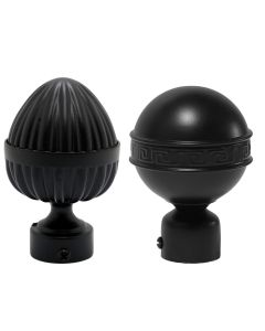 Finale metalike për shufër perde, inoks, e zezë, Dia. 28 mm