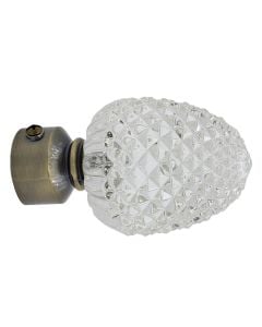 Finale qelqi shufër perde, qelq, transparente, Dia. 28 mm