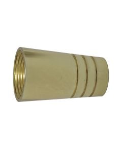 Metal finish for curtain rod, stainless steel, gold, Dia. 28 mm