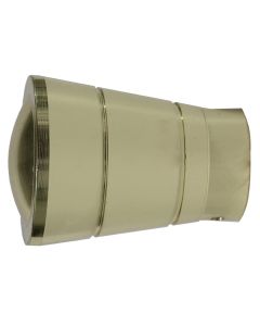 Metal finish for curtain rod, stainless steel, gold, Dia. 28 mm