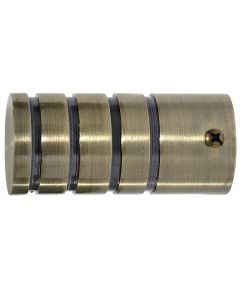 Metal finish for curtain rod, stainless steel, bronze, Dia. 28 mm