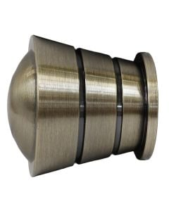 Metal finish for curtain rod, stainless steel, bronze, Dia. 28 mm