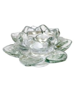 Candle holder, glass, Dia.13 cm