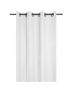 Duo full curtain with rings,  100% cotton, light grey, 135x240 cm