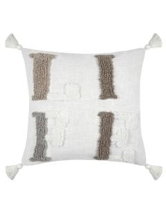 Joanny decorative pillow,  100% cotton, natural, 45x45 cm