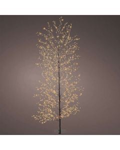 Christmas tree, Micro LED, 1350L, H180 x D70 cm, static, classic warm color, black body, silver cable, IP44
