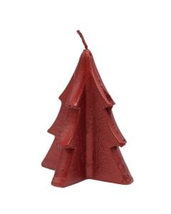 Decorative candle with Christmas motifs, tree, 9.5x11.5 cm