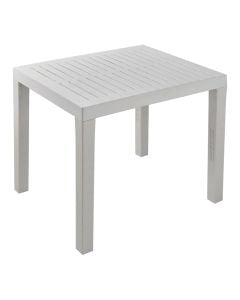 Tavoline plastike per ambient te jashtem, Club, 78x65x72 cm, ngjyre e bardhe