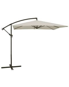 Side awning, metal/polyester, Ecru color, 2x3 m, suitable for 48x48 cm base