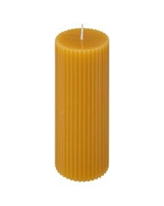 Decorative candle, paraffin, mustard color, D. 5xH. 14 cm