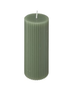 Decorative candle, paraffin, green color, D. 5xH. 14 cm